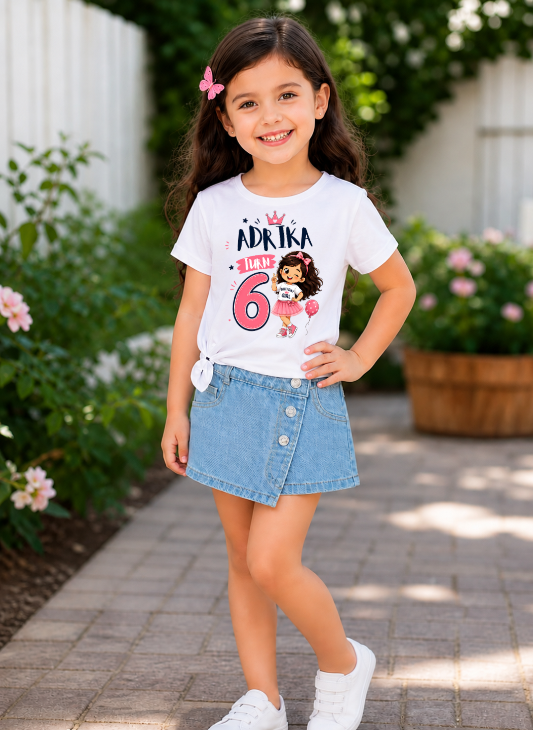 Kid Turns Age Customized Name Birthday Tshirt V2