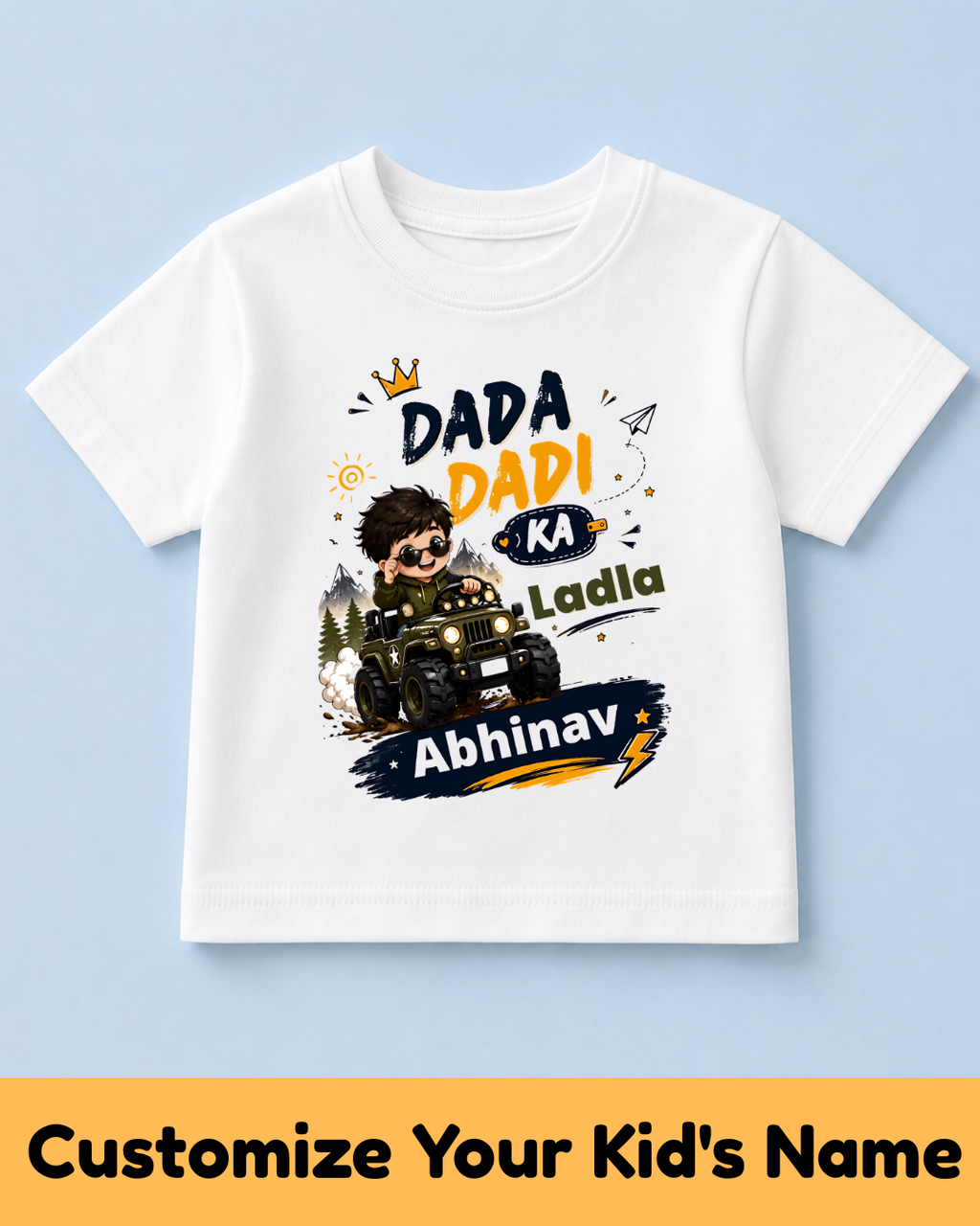 GrandChild Kids Customized Name Tshirt