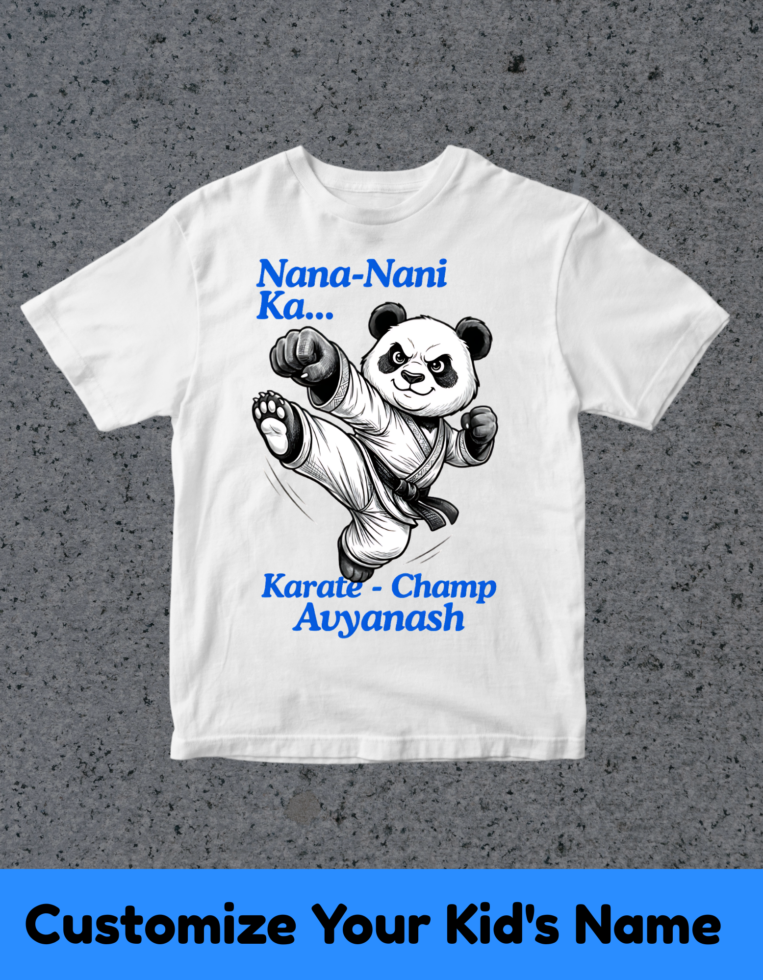 Panda Customized Nana Nani's Karate Tshirt