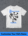 Panda Customized Birthday × Karate Tshirt