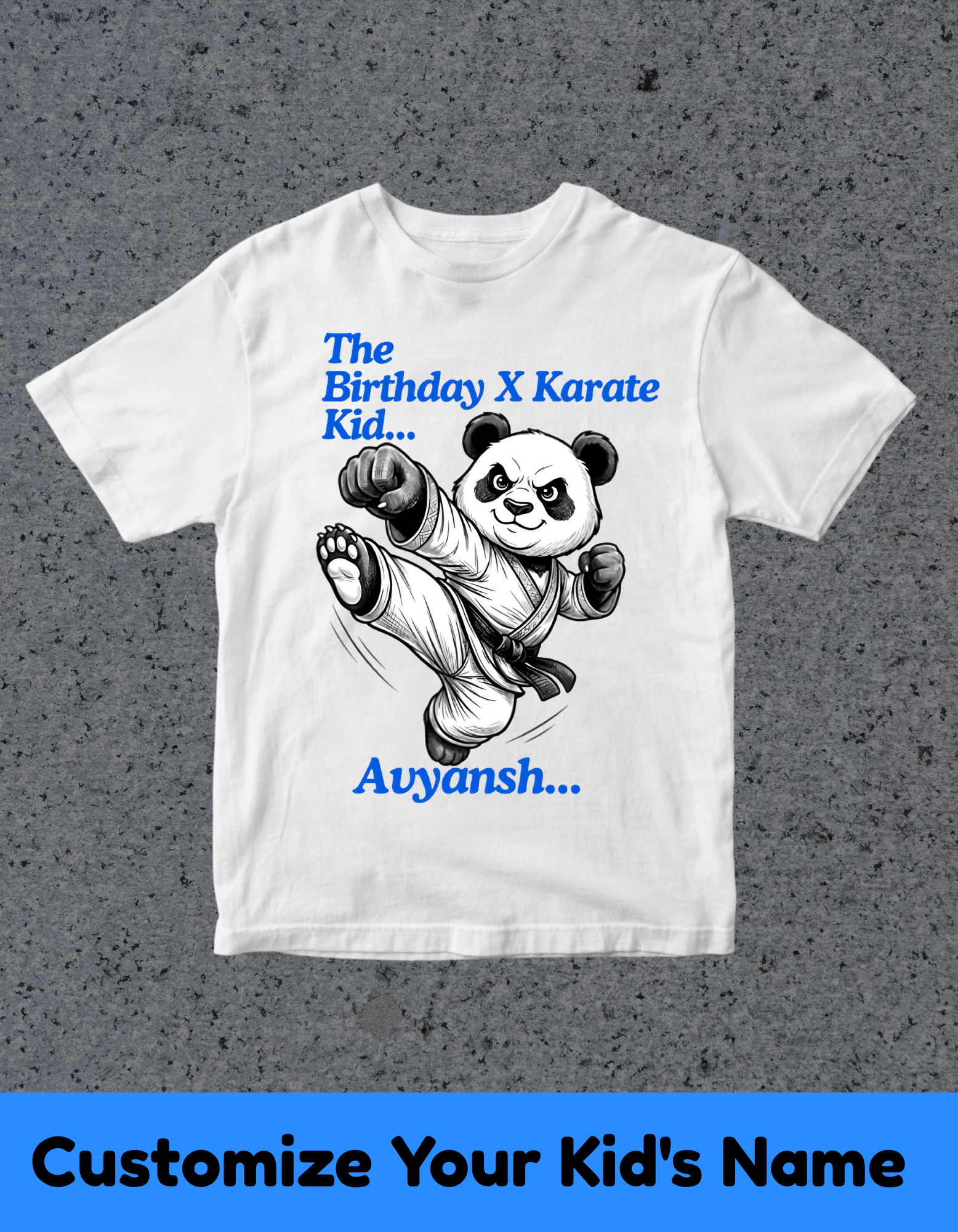 Panda Customized Birthday × Karate Tshirt