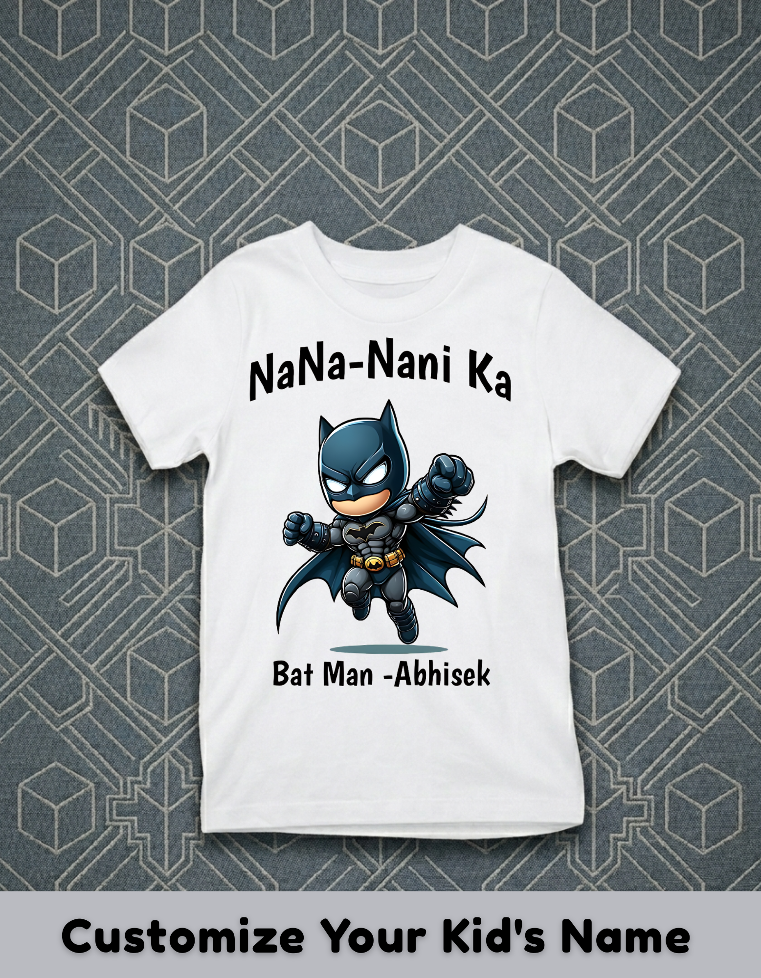 Bat Man Customized Nana Nani Tshirt