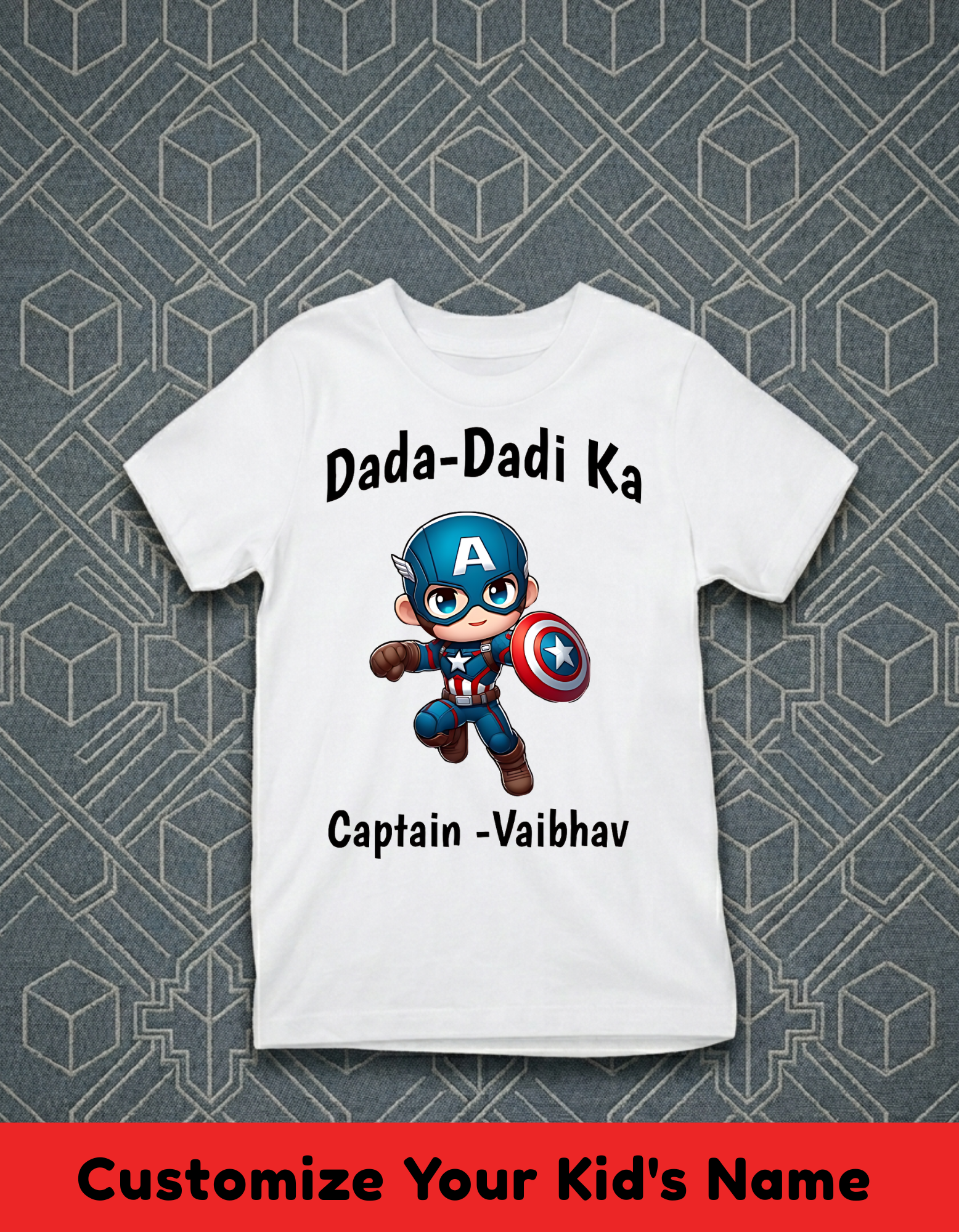 Captain Customized Dada Dadi Tshirt